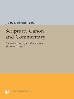 cover image of Scripture, Canon and Commentary